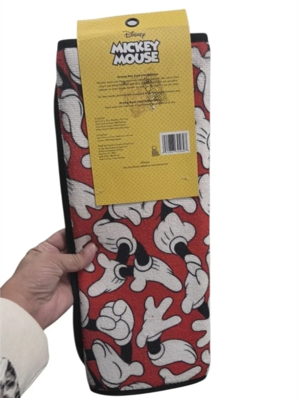 2020 Best Brands Disney Mickey Mouse Red & White Black Dish Drying Mat with Rack